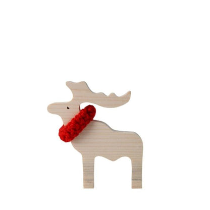 Handcrafted Wooden Deer Toy Set - Pack of 8