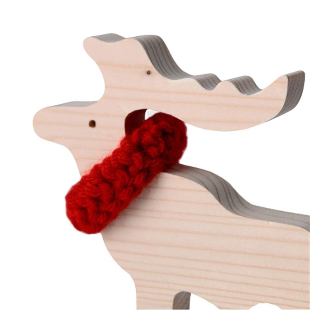 Handcrafted Wooden Deer Toy Set - Pack of 8